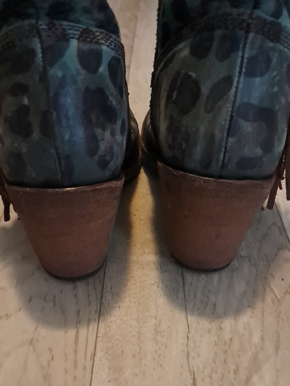 Liberty Black Chita Turquesa Ankle Boot Handmade In Mexico Western Festival Boho - Picture 11 of 16